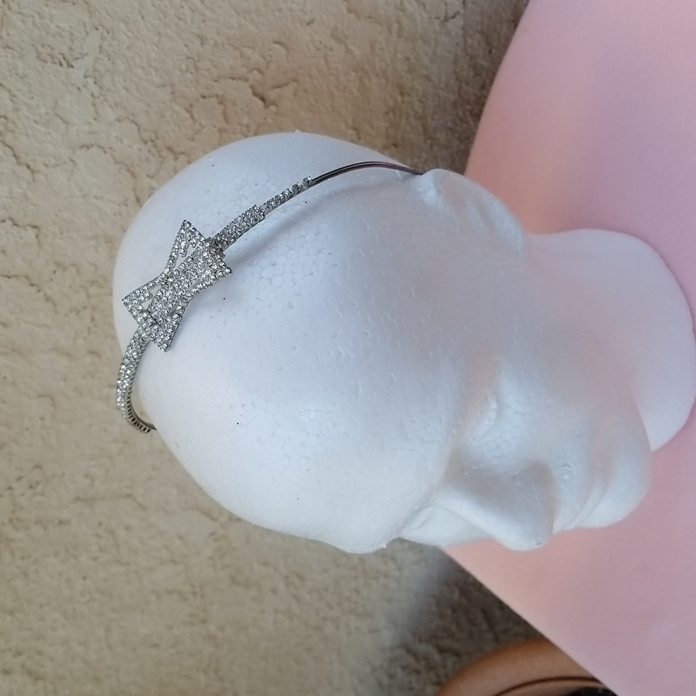 Rhinestone Bow Tiera Headband Headpiece Bling